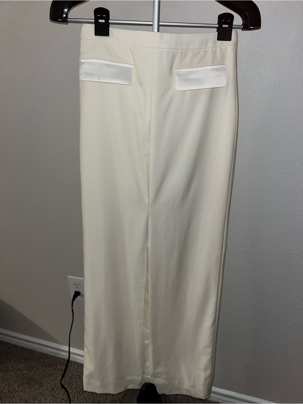 J. Crew Cream Maxi Skirt with Faux Pocket Flaps